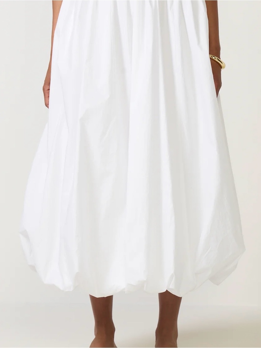 NWT Rails White Cala Midi Skirt w/Balloon Hem in Cotton & Tencel - XL